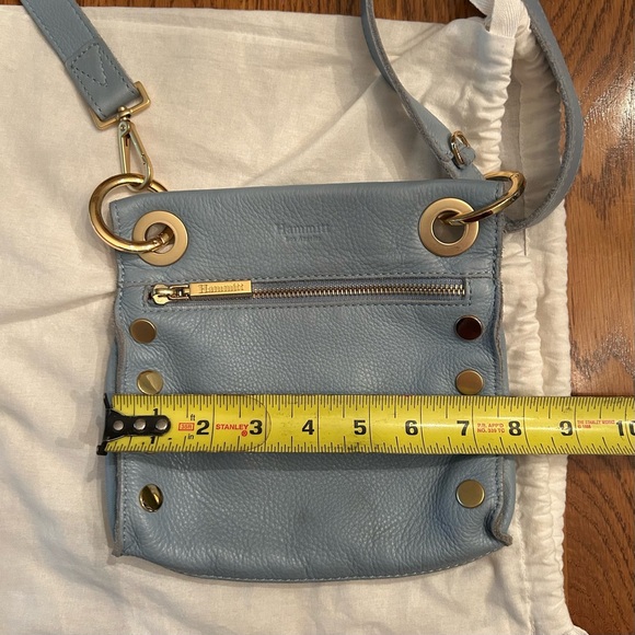 Hammitt Tony Light Blue Crossbody Bag with Gold Details - Picture 9 of 9